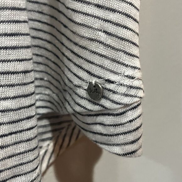 Wrap London Linen Tank Top Women’s US 6 UK 10 Blue White Striped Nautical Resort - Picture 4 of 7